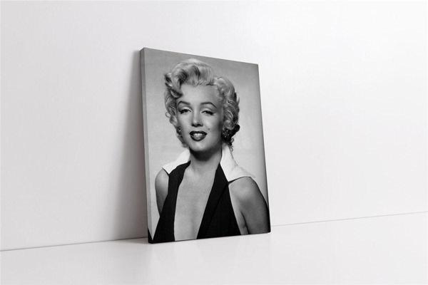 Tablosan Marliyn Monroe Siyah Beyaz Kanvas Tablo - Image 1