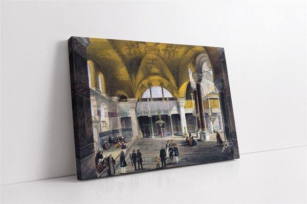 Tablosan Osmanlı Dönemi Ayasofya Mimari Kanvas Tablo - Image 1