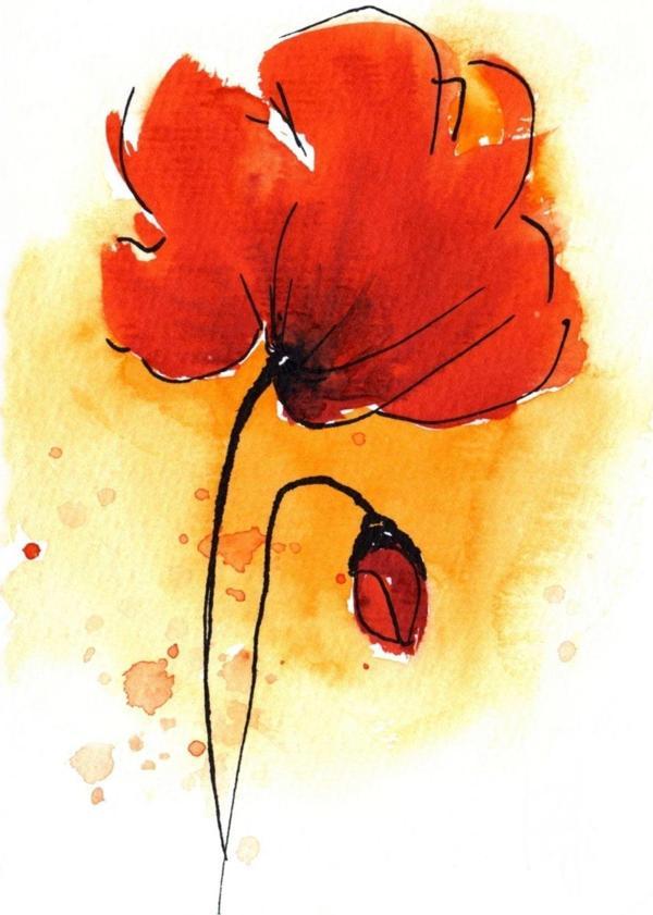 Tablosan Modern Gelincikler Çiçekler Kanvas Tablo 50x70 cm 50x70 cm - Image 1