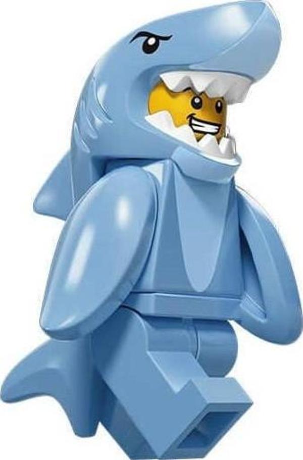 LEGO Minifigür - Seri 15 - 71011 - Shark Suit Guy Minifigür +5 Yaş (1 Parça) - Image 1