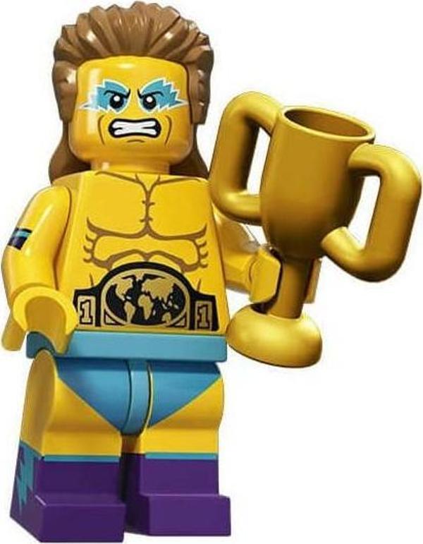 LEGO Minifigür - Seri 15 - 71011 - Wrestling Champion +5 Yaş (1 Parça) - Image 1