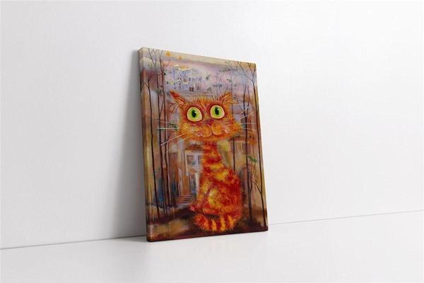 Tablosan Sevimli Kedi Kanvas Tablo - Image 1