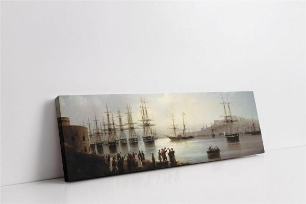 Tablosan Sıra Sıra Dizilmiş Kayık Kanvas Tablo - Image 1