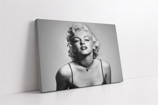 Tablosan Siyah Beyaz Marilyn Monroe Kanvas Tablo - Image 1