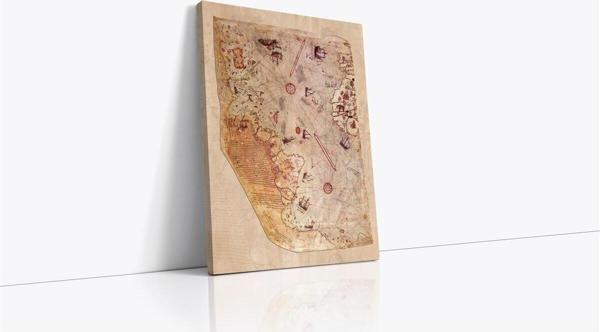 Tablosan Piri Reis Haritası 1513 Kanvas Tablo - Image 1