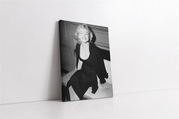 Tablosan Siyah Beyaz Marilyn Monroe Kanvas Tablo - Image 1