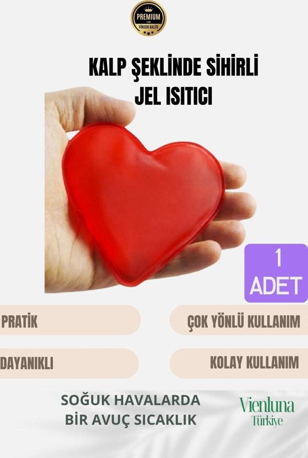 Çok Amaçlı Soğuk Havalarda Kalp Şeklinde Sihirli Jel El Sıcak Tutan Isıtıcı Torba Cep Sobası 1 Adet - Image 1