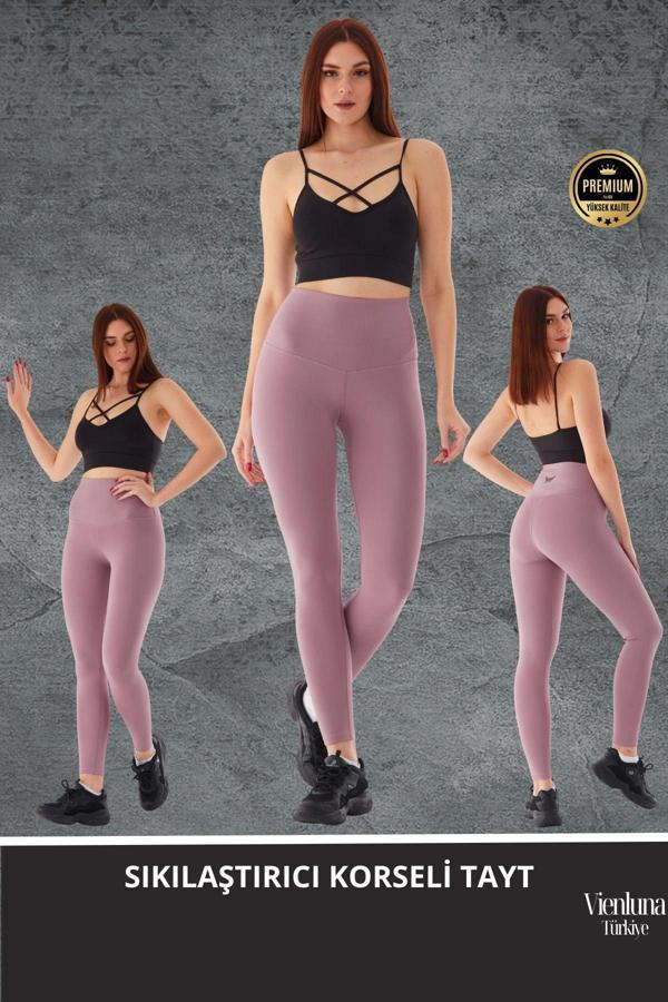 Deluxe Tasarım Vücut Şekillendiren Toparlayıcı Kaymaz Esnek Şık Spor Model Rahat Kullanım Tayt - Image 1