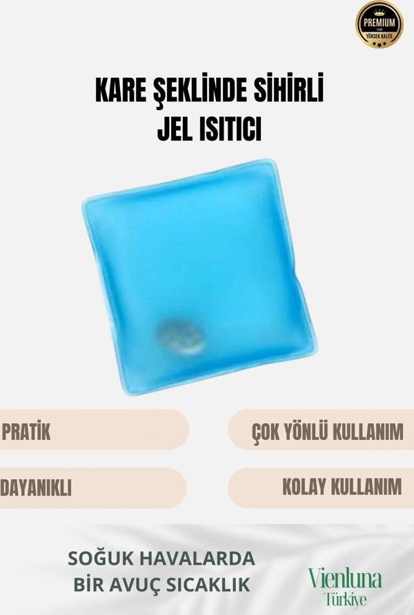 Çok Amaçlı Soğuk Havalarda Kare Şeklinde Sihirli Jel El Sıcak Tutan Isıtıcı Torba Cep Sobası 1 Adet - Image 1