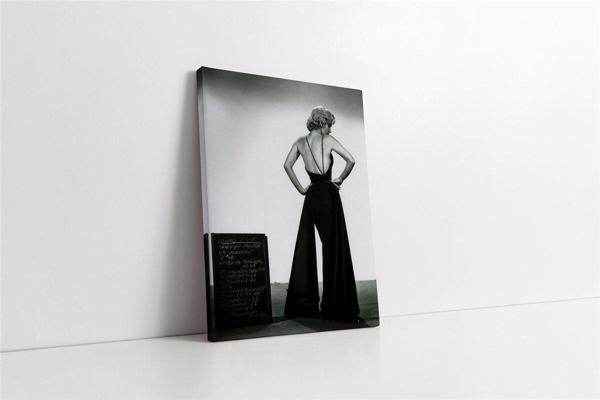 Tablosan Siyah Beyaz Marilyn Monroe Kanvas Tablo - Image 1