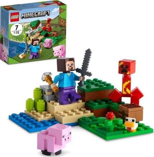 LEGO Minecraft® Creeper Pususu 21177 – Macera Oyunları Seven Çocuklar İçin Yaratıcı Oyuncak Yapım Seti +7 Yaş (72 Parça) - Image 1