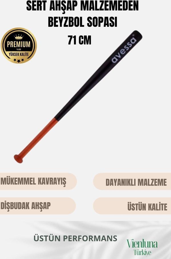 Premium Kalite Mükemmel Kavrayışlı Kırılmaz Ultra Dayanıklı Ahşap 28" Baseball Beyzbol Sopası 71 Cm - Image 1