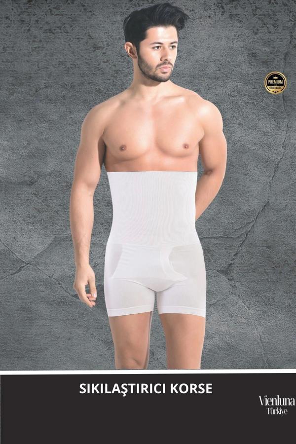 Deluxe Seri Sıkılaştırıcı Toparlayıcı Basen Bel İnceltici Göbek Düzleştirici Erkek Duble Boxer Korse - Image 1