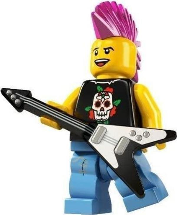 LEGO Minifigür - Seri 4 - 8804 - Punk Rocker +5 Yaş (1 Parça) - Image 1