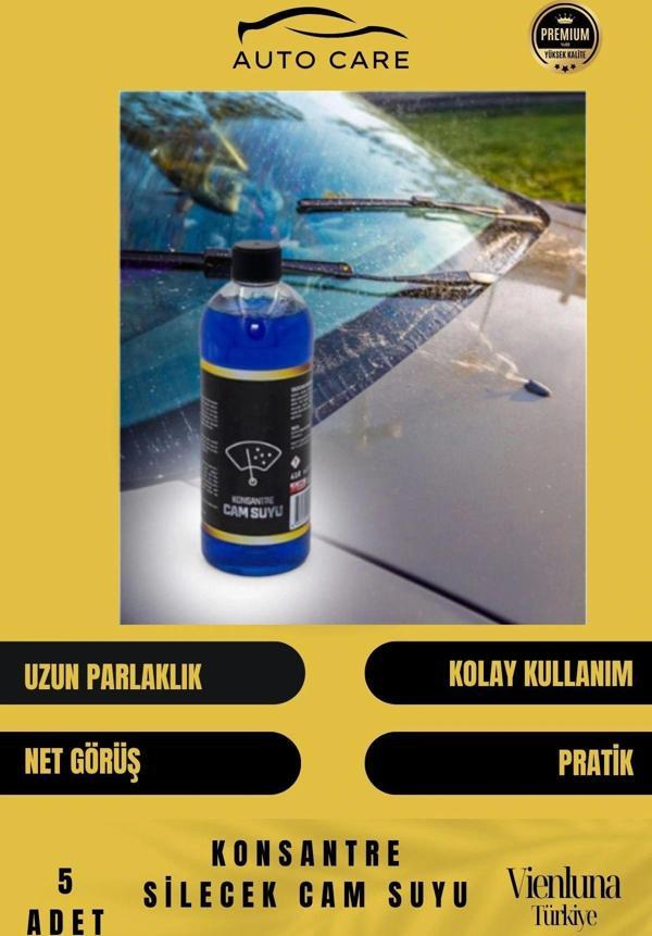 Yüksek Kalite Kusursuz Görüş İz Bırakmaz Net Görünüm Araba Konsantre Silecek Cam Suyu 5 Adet 410 mL - Image 1
