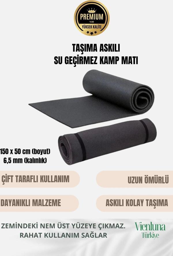 Lüks Kalın Omuz Askılı Su Korumalı Yumuşak Rahat Çift Yönlü Minder Kamp Çadır Taban Matı 6,5mm - Image 1