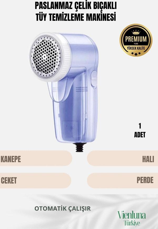 Premium Ürün Taşınabilir Mavi Tiftik Kazak Tüy Toz Alıcı Takım Elbise Halı Pilli Temizleme Makinesi - Image 1