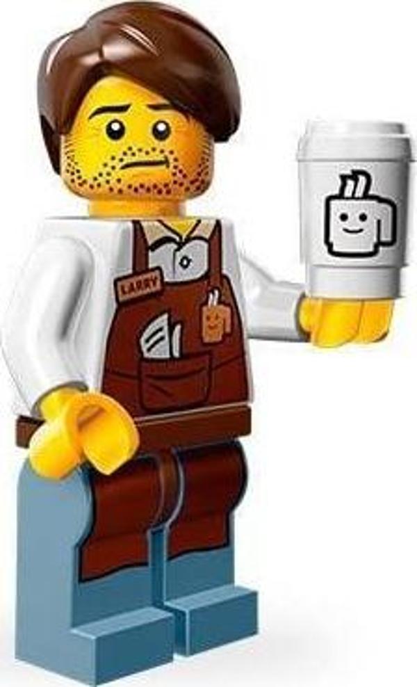 LEGO Minifigür - Movie Seri 1 - 71004 - Larry The Barista - Image 1