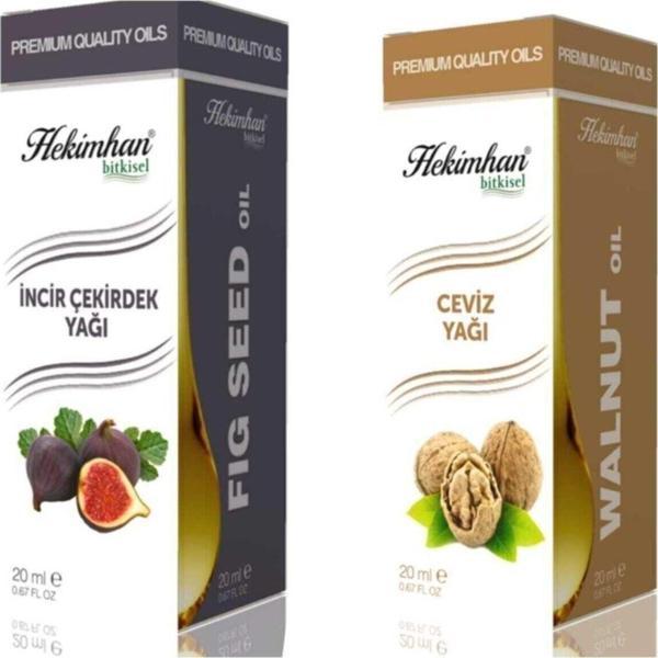 Hekimhan Incir Çekirdek Yağı 20 Ml Ve Ceviz Yağı 20 Ml - Image 1