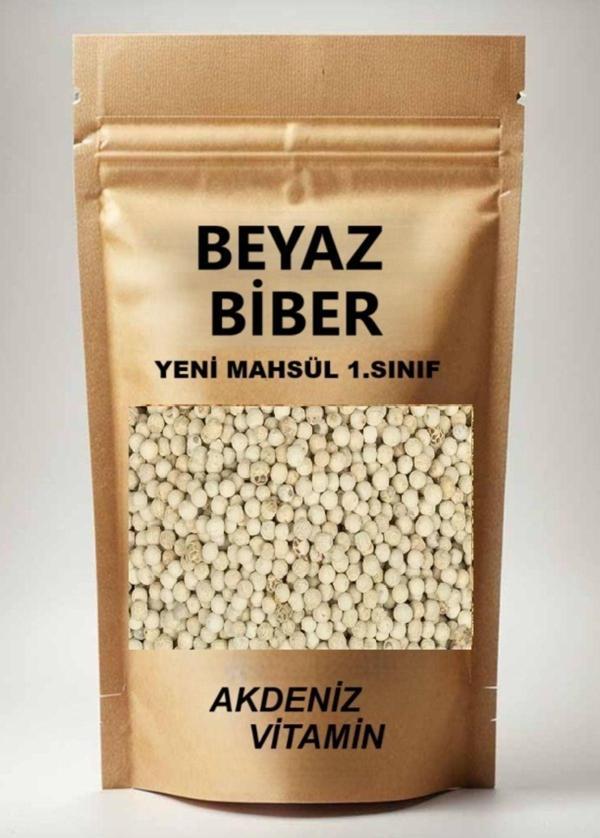 Akdeniz Vitamin Beyaz Biber Tane 80 gr (Ak Biber) - Image 1
