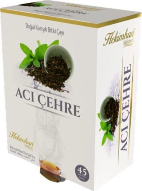 Hekimhan Acı Çehreli Karışık 45'Li Süzen Poşet Çay Sallama Bitki Çay, De Mleme Bitki Çayı - Image 1
