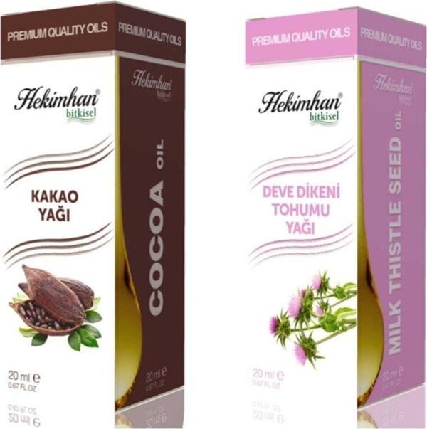 Hekimhan Kakao Yağı 20 Ml Ve Deve Dikeni Tohumu Yağı 20 Ml - Image 1