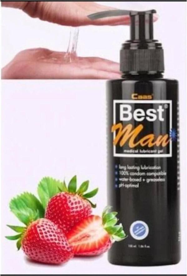 Cabs Best Man Çilek Aromalı Kayganlaştırıcı Jel 150 Ml - Image 1