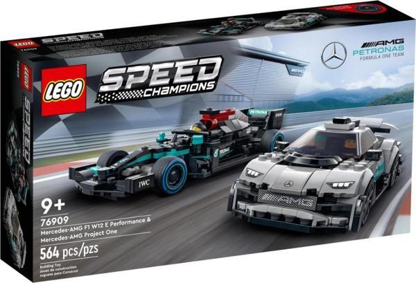 LEGO Speed Champions 76909 Mercedes-AMG F1 W12 E Performance ve Mercedes-AMG Project One +9 Yaş (564 Parça) - Image 1