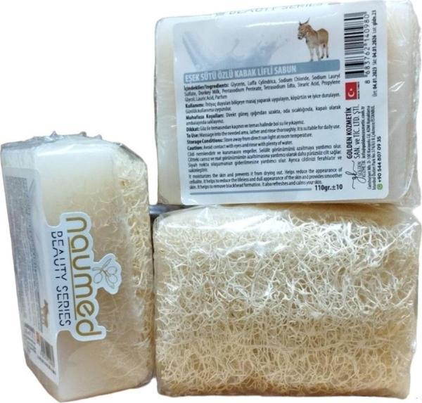 Akdeniz Vitamin Kabak Lifli Eşek Sütlü %100 Doğal El Yapımı Sabun - Image 1