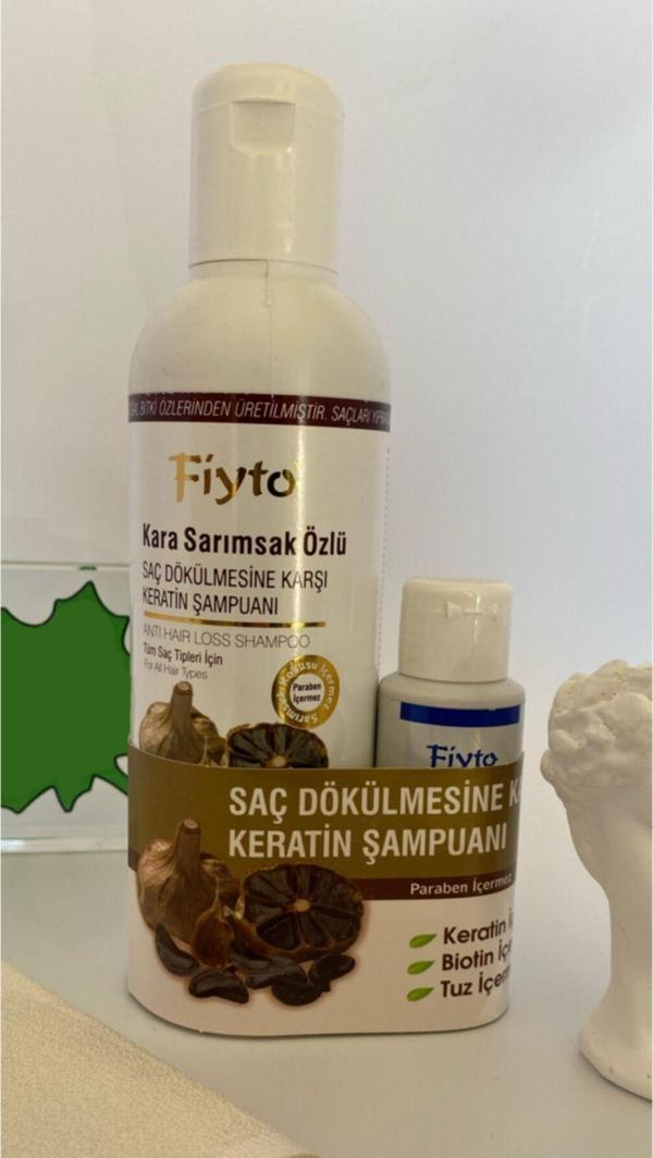 Fiyto Kara Sarımsak Özlü Saç Dökülmesine Karşı Keratin Şampuanı - Image 1