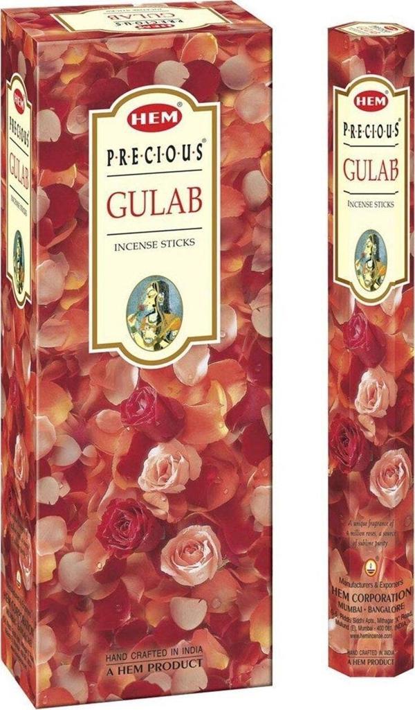 Hem Gulab Gül Suyu Kokulu Çubuk Tütsü 6X20 120 Adet - Image 1