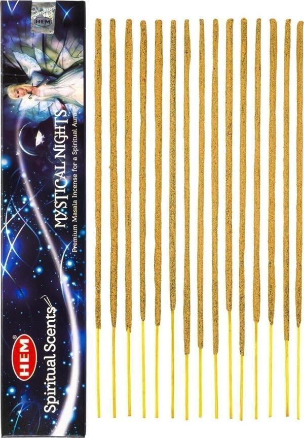 Hem Spiritual Scents Mystical Nights Premium Masala Organik Çubuk Tütsü 15gr - Image 1