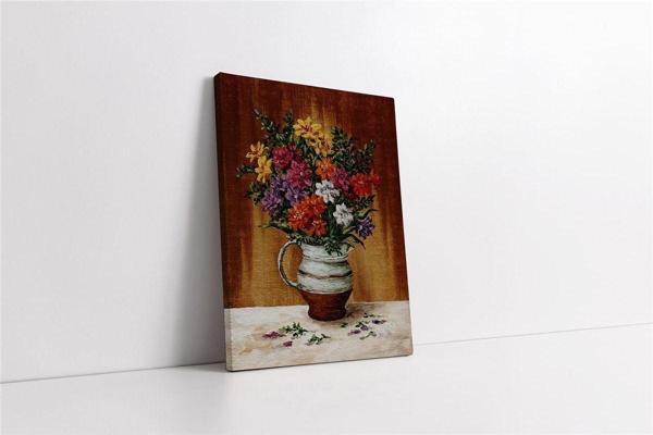 Tablosan Vazoda Çiçekler Kanvas Tablo - Image 1