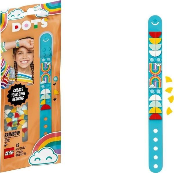 LEGO Dots Gökkuşağı Bileklik 41900 - Kendin Yap Takı Seti +6 Yaş (33 Parça) - Image 1