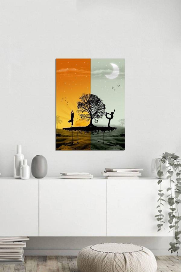 Tablosan Yoga Ve Denge Fotoğraf Kanvas Tablo 20x30 cm 20x30 cm - Image 1