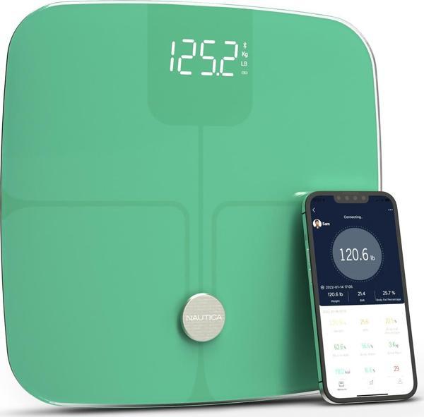 Nautica Classic Collection Plus Vücut Analizli Akıllı Bluetooth Tartı Baskül Yeşil - Image 1