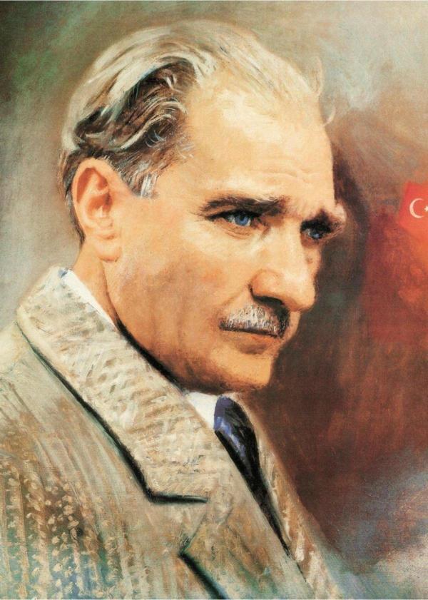 Tablosan Yağlı Boya Atatürk Portresi Kanvas Tablo 120x180 cm 120x180 cm - Image 1