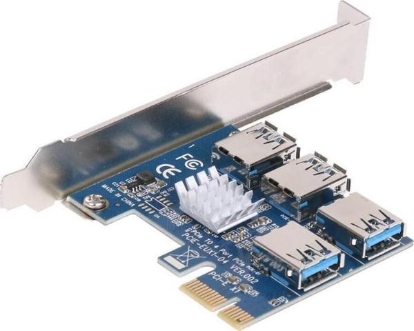 EUX1-04 PCIE 1 to 4 Yuvalı Yükseltici Kart - Image 1