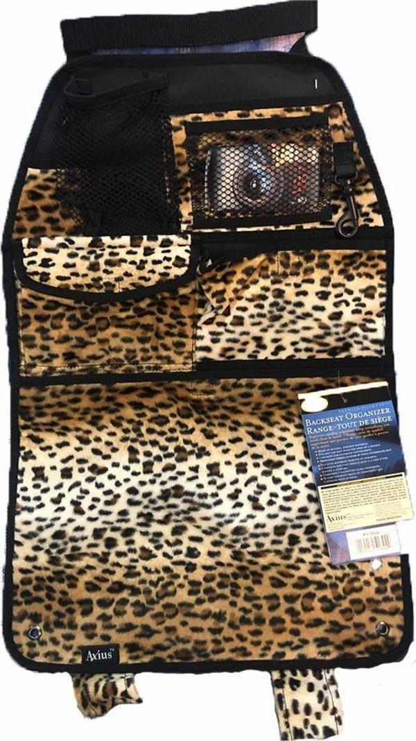 Otomobil Koltuk Arkası Eşya Düzenleyici Organizer 57x38 cm Leopar - Image 1