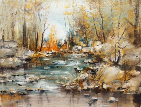 Tablosan Yağlı Boya Manzara Kanvas Tablo 100x140 cm 100x140 cm - Image 1