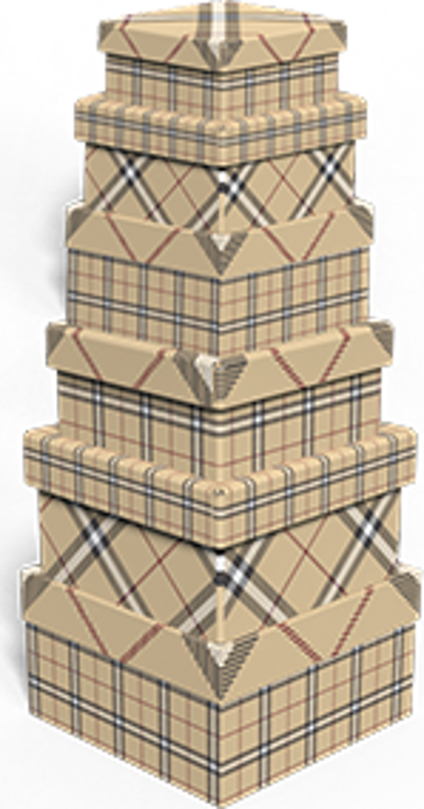 Ekstrafix Hediye Kutusu Kare 6 Lı Burberry Hk-89 - Image 1