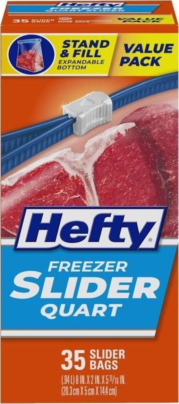 Hefty Tekrar Kullanılabilir Buzdolabı Poşeti 20,3x5x14,4cm (35 Adet) - Image 1