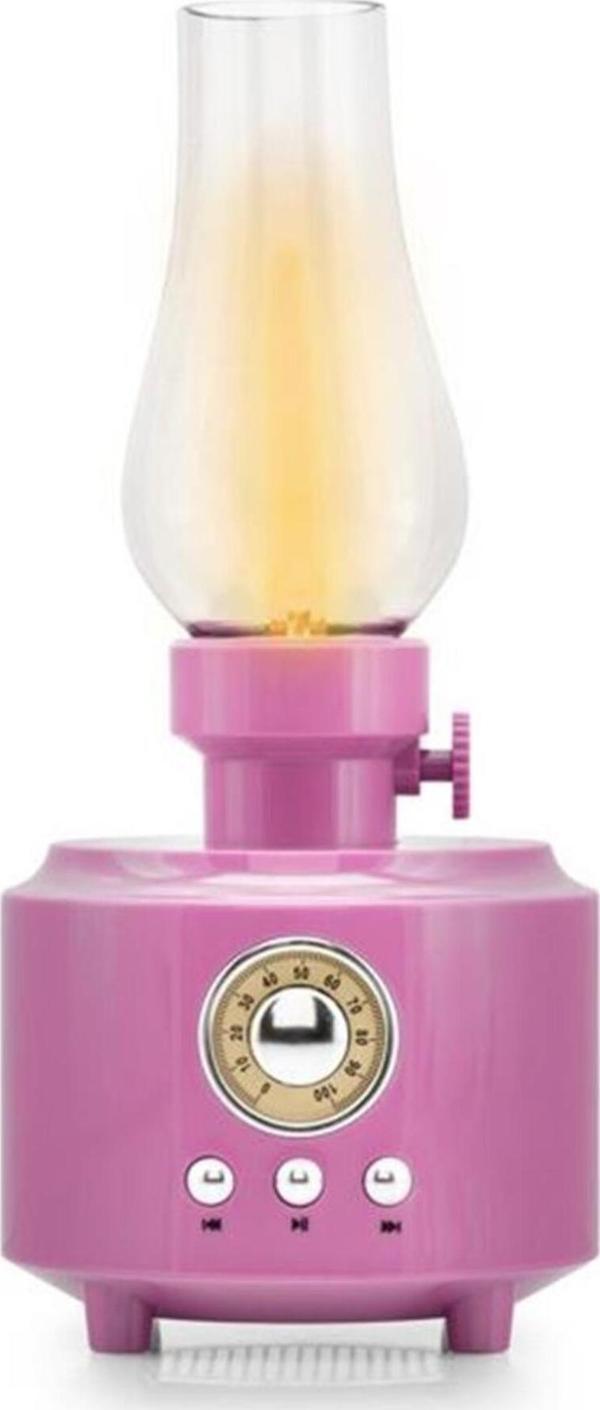 Hadron C210 Pembe Bluetooth Nostalji Gaz Lambası Speaker 100-100-200Mm - Image 1