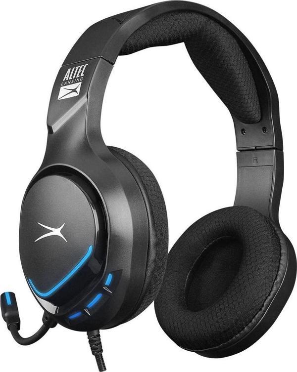 Altec Lansing Algh9603 Siyah Ps4-Xbox-Mobil Uyumlu Usb+3.5Mm Mavi Ledli Gaming Mikrofonlu Kulaklık - Image 1
