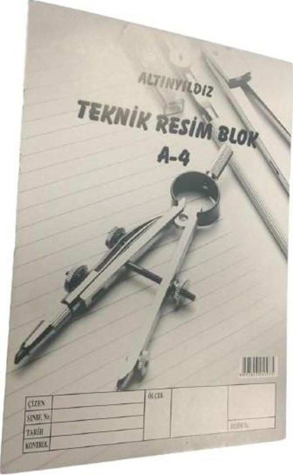 Altınyıldız A4 Teknik Resim Defteri Blok TRD-197 (12 Li Paket) - Image 1