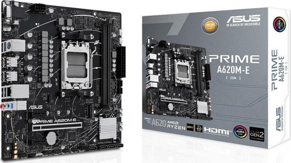 Asus Prime A620M-E-Csm 6400Mhz(Oc) Rgb M.2 Am5 Matx Ddr5 Anakart - Image 1