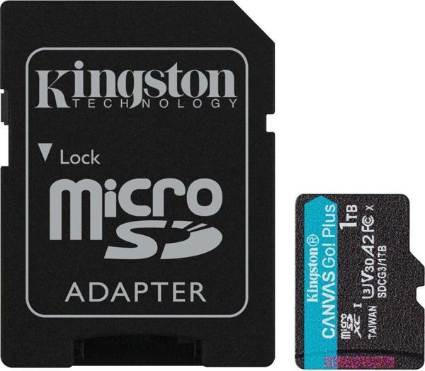Kingston Sdcg3-1Tb 1Tb Microsdxc Canvas Go Plus 170R A2 U3 V30 Card + Adp Hafıza Kartı - Image 1