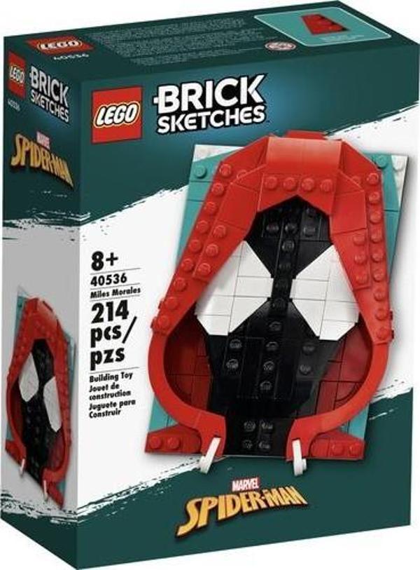LEGO Brick Sketches 40536 Miles Morales +8 Yaş (214 Parça) - Image 1