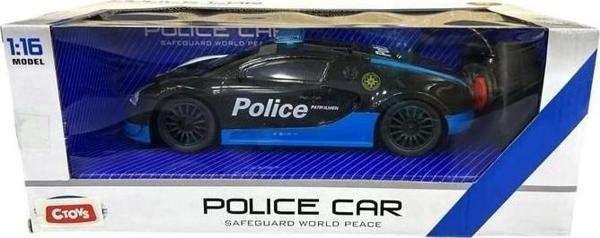 Ctoy Oyuncak Işıklı ve Sesli Uzaktan Kumandalı Polis Arabası 1:16 Qx3689-A4 - Image 1