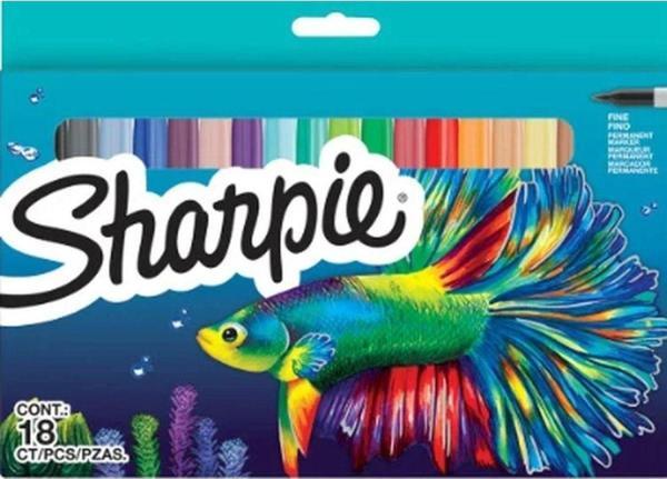 Sharpie Permanent Markör Kalem Fine 18 Renk Balık 2201230 - Image 1